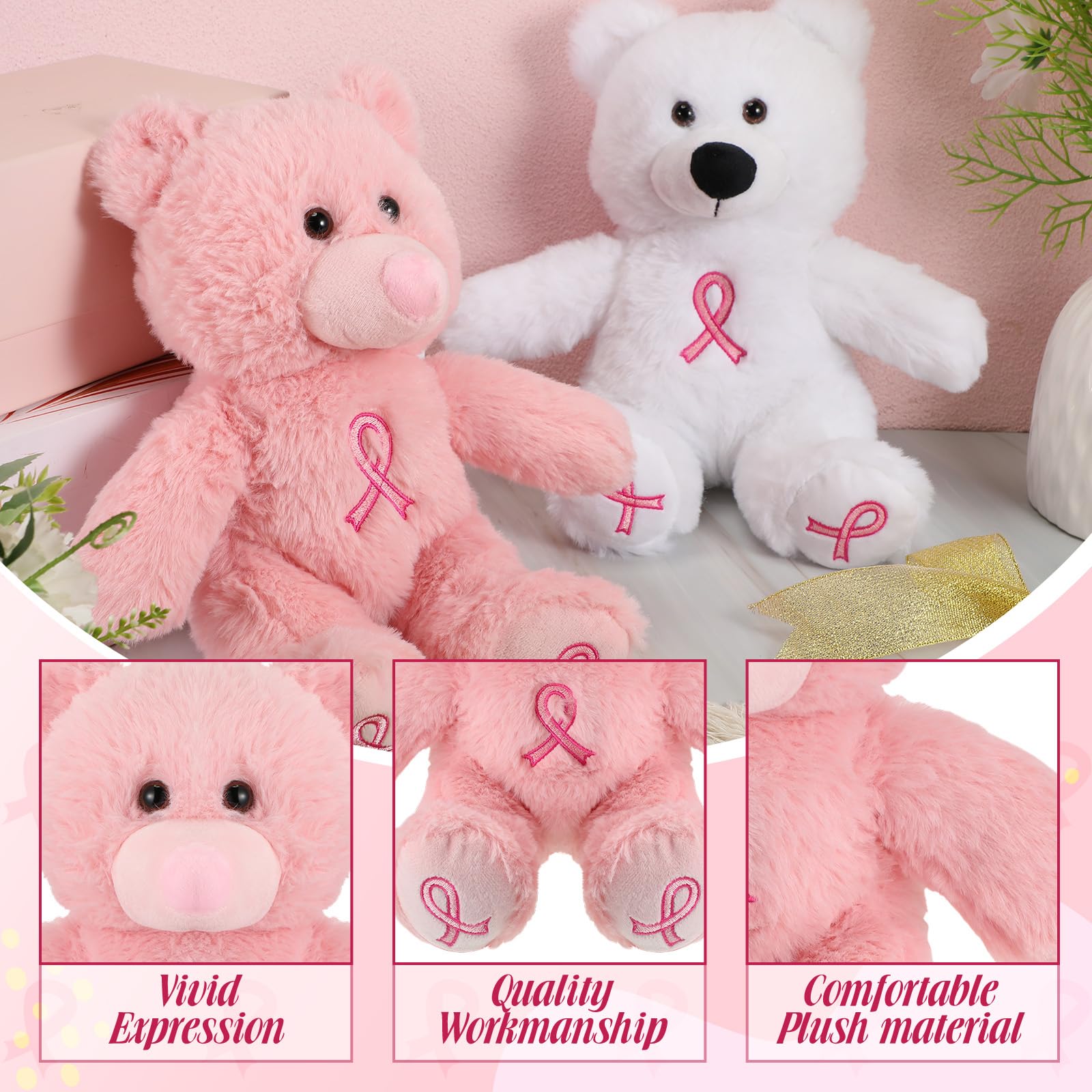 Amazon.co.jp: Hiboom 乳がん啓発ベア ぬいぐるみ 8インチ